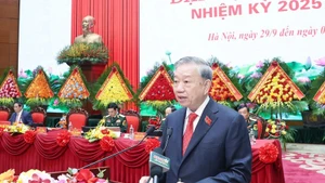 Party General Secretary To Lam speaks at the 12th Party Congress of the Viet Nam People's Army in Ha Nnoi on September 30. (Photo: VNA)