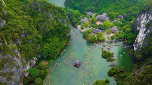 An overview of the Trang An. (Photo: Ninh Binh Department of Tourism)