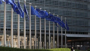 EU flag at the European Commission headquarters in Brussels, Belgium. (Photo: Xinhua)
