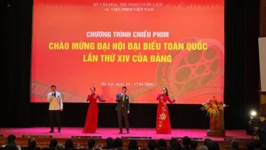 An art programme at the opening ceremony.