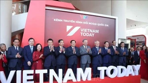 Party General Secretary To Lam and delegates at the launch of the Vietnam Today channel (Photo: VNA)