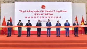 Opening ceremony of the Consulate General of Viet Nam in Chongqing, China (Photo: Chongqing Foreign Affairs Office)