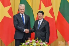 President Luong Cuong and his Lithuanian counterpart Gitanas Nauseda. (Photo: Thuy Nguyen)