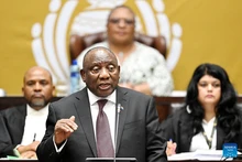 South African President Cyril Ramaphosa speaks during a question-and-answer session in the National Assembly in Cape Town, South Africa, Nov. 6, 2025. Ramaphosa said on Thursday that the upcoming Group of 20 (G20) Leaders' Summit is expected to take concrete steps to reform the global financial system while addressing the deepening divide of global wealth and income inequality. (Photo: Xinhua)