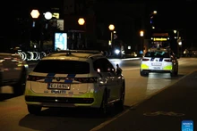 Police vehicles are seen in Copenhagen, capital of Denmark, on Sept. 30, 2025. The United States will provide anti-drone capabilities to Denmark during the informal meeting of European Union (EU) heads of state and government on Wednesday, as well as the European Political Community (EPC) summit on Thursday in Copenhagen, the Danish Ministry of Defense announced Tuesday. (Photo: Xinhua)