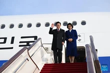 President of the Republic of Korea Lee Jae Myung arrives in Beijing, capital of China, Jan. 4, 2026. At the invitation of Chinese President Xi Jinping, President of the Republic of Korea Lee Jae Myung arrived in Beijing on Sunday for a state visit to China from Jan. 4 to 7. It is Lee's first visit to China since he took office. (Photo: Xinhua) 