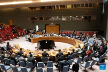 The Security Council holds a meeting on the threat posed by the Islamic State, at the UN headquarters in New York, on Feb. 4, 2026. The threat posed by the Islamic State (IS) has increased in the past few months, a UN official said Wednesday. The IS continued to recruit foreign terrorist fighters and to enhance the use of new and emerging technologies, Alexandre Zouev, acting under-secretary-general of the UN Office of Counter-Terrorism, told the Security Council in a briefing. (Evan Schneider/UN Photo/Handout via Xinhua)