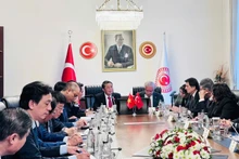 NA Vice Chairman Nguyen Duc Hai held talks with Turkish Deputy Speaker of Parliament Celal Adan. (Photo: Vietnamese Ministry of Foreign Affairs)