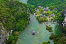 An overview of the Trang An. (Photo: Ninh Binh Department of Tourism)