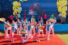 An artistic performance take place at the Tam Thang Whale Worship Festival, Ho Chi Minh City.