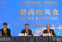 At the press conference on the 22nd China–ASEAN Expo (CAEXPO) held in Nanning, China.