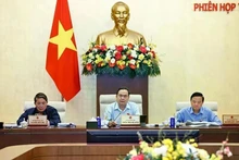 National Assembly Chairman Tran Thanh Man speaks at the session (Photo: VNA)