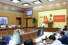 National Assembly Tran Thanh Man chairs the fourth conference of the National Assembly Party Committee for 2025–2030 term on March 16. (Photo: VNA)