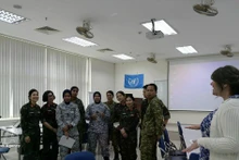 Trainees at the training course on Women, Peace and Security Agenda. (Photo: VNA)