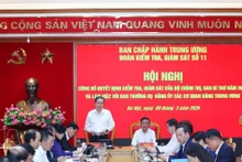 An overview of the conference to announce a decision of the Politburo and the Secretariat. (Photo: VNA)