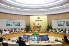 A view of the Government’s monthly regular meeting on February 4, which is virtually connected with all provinces and centrally-run cities. (Photo: VNA)