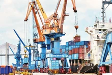 Cargo handling at Dinh Vu Port in Hai Phong City. (Photo: ANH DUC)