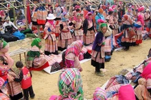 The Cao Son market, Cao Son commune, Lao Cai. (Photo: Lao Cai Online Portal)