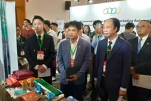 Delegates visit technology booths at Biztech 2025.