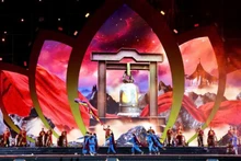 A cultural performance at the ceremony announcing the global significance of the Yen Tu – Vinh Nghiem – Con Son, Kiep Bac World Cultural Heritage Site.