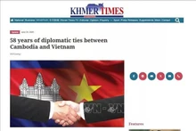 The article titled “58 Years of Diplomatic Relations Between Cambodia and Viet Nam” by scholar Uch Leang published on Cambodia’s Khmer Times on June 24, 2025. (Photo published by VNA)
