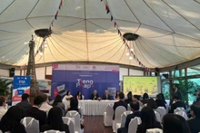 At the launch ceremony.