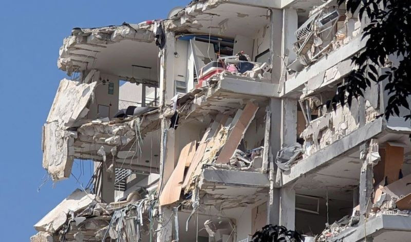 The house of Nguyen Thi Thuy in the city of Ramat Gan was severely damaged due to airstrikes. (Photo courtesy of Nguyen Thi Thuy)