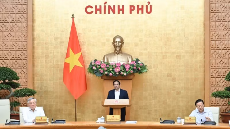 Prime Minister Pham Minh Chinh addresses the meeting. (Photo: NDO/Tran Hai)