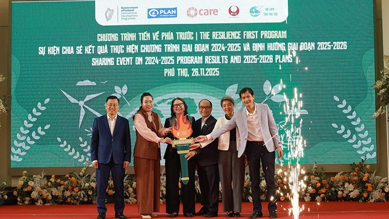 At the announcement of the funding