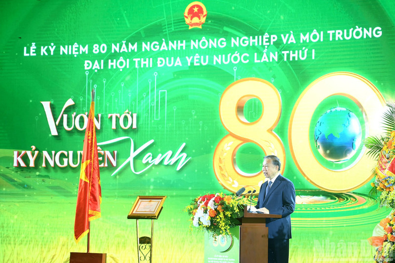 Party General Secretary To Lam speaks at the ceremony (Photo: NDO)