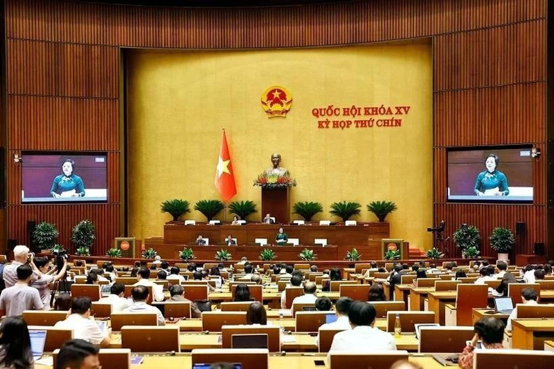 Lawmakers at the 9th session of the 15th National Assembly (Photo: VNA)