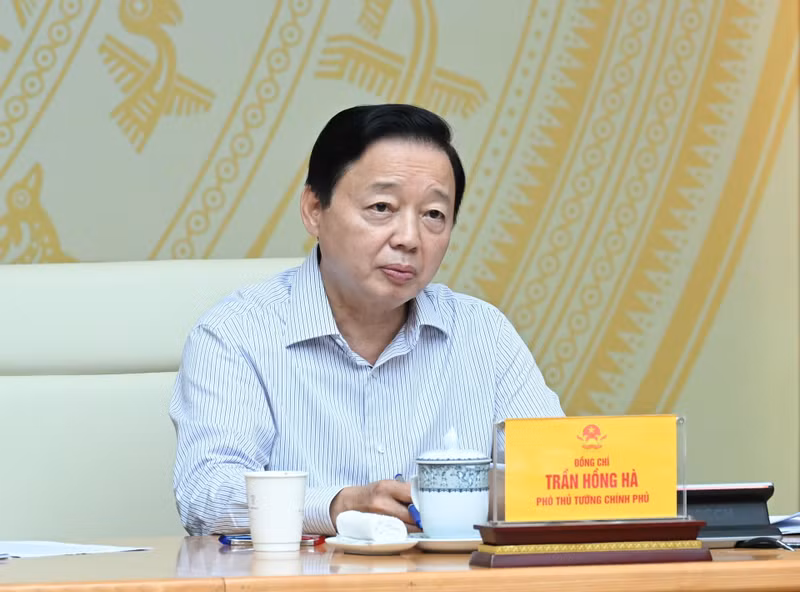 Deputy Prime Minister Tran Hong Ha speaks at the event