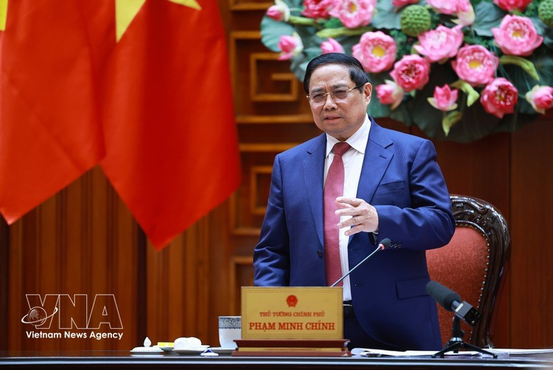 Prime Minister Pham Minh Chinh addresses the meeting. (Photo: VNA)
