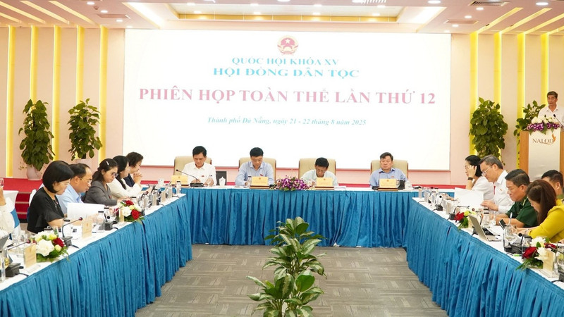 The 12th plenary session of the Council of Ethnic Affairs on August 21–22, 2025. (Photo: quochoi.vn)