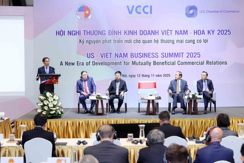Deputy Prime Minister Bui Thanh Son speaks at the US-Viet Nam Business Summit 2025. (Photo: VNA)
