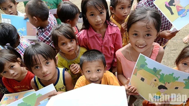 Children at Hat Khoang School in Muong Mun Commune, Dien Bien Province. (Photo: Thuy Nguyen)