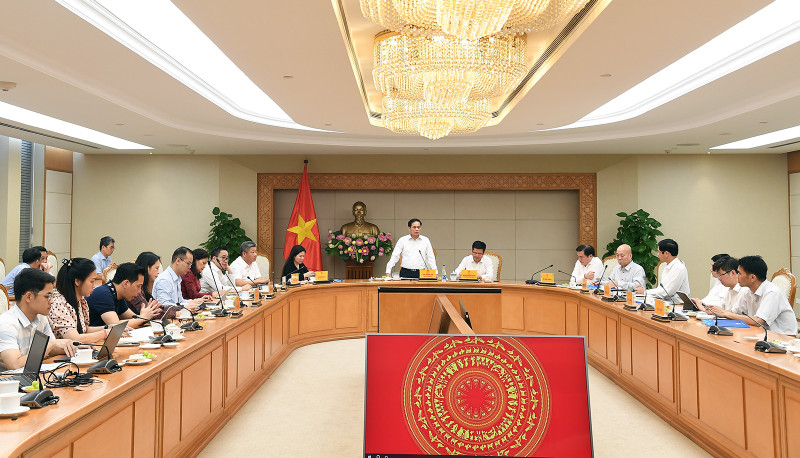 Deputy Prime Minister Bui Thanh Son speaks at the meeting (Photo: VGP)