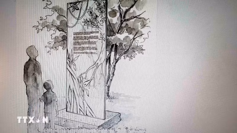 The memorial stele is expected to be inaugurated later this spring (Photo: VNA)