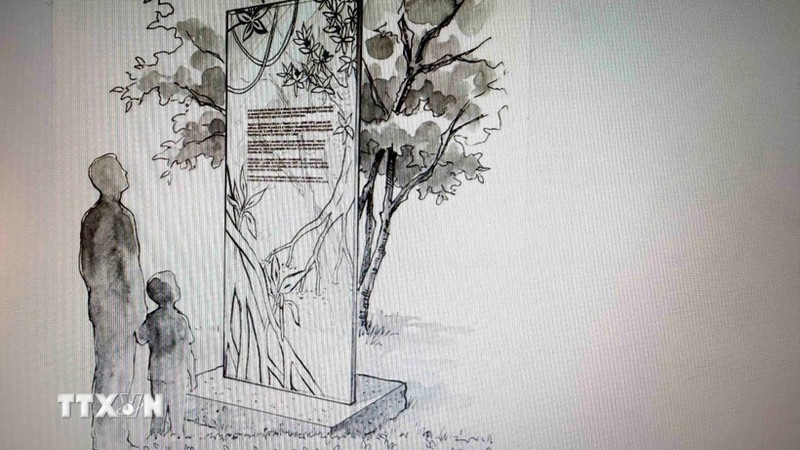 The memorial stele is expected to be inaugurated later this spring (Photo: VNA)