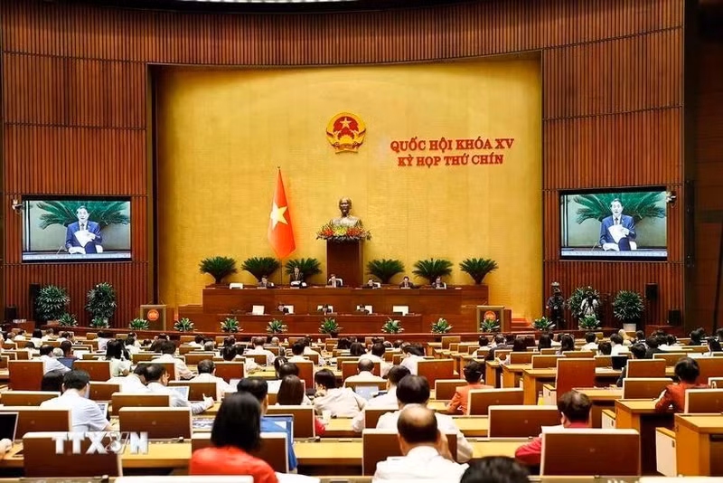 A view of the 15th National Assembly’s 9th session. (Photo: VNA)