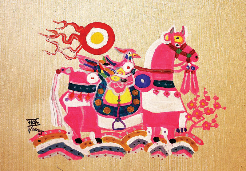 A horse painting by Dang Xuan Hoa 