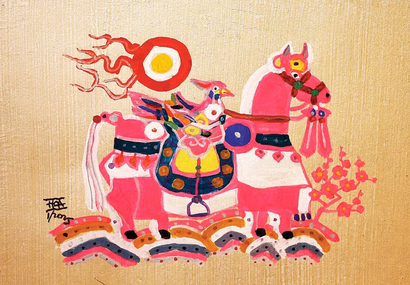 A horse painting by Dang Xuan Hoa 