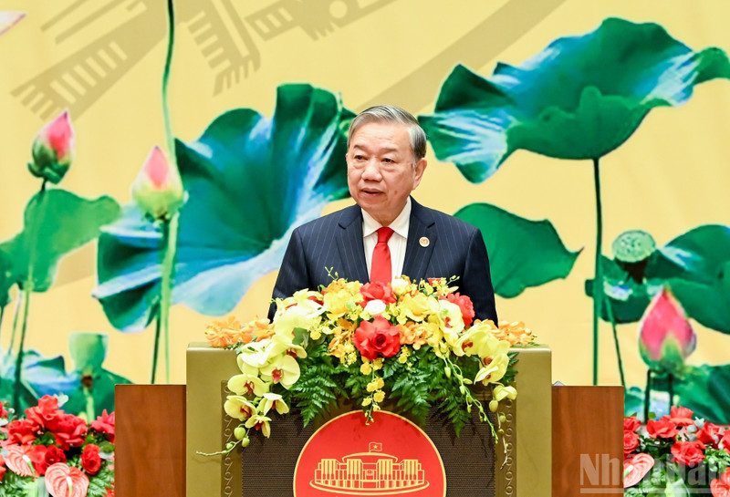 Party General Secretary To Lam addresses the ceremony. (Photo: NDO)