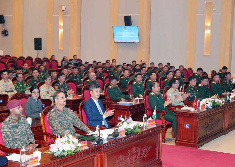Delegates attend the closing ceremony of the 2025 Viet Nam–India bilateral army exercise on United Nations peacekeeping operations on November 27 (VNA)