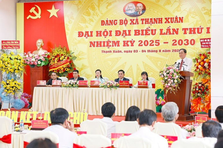 An overview of the 1st Congress of the Party Organisation of Thanh Xuan commune of Can Tho city for the 2025-2030 tenure. (Photo: VNA)