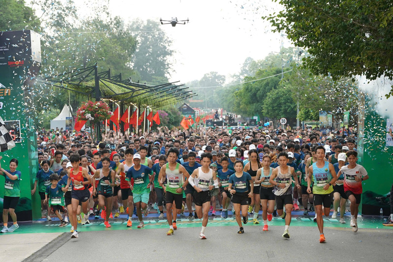 Runners at the BaDen Mountain International Marathon 2025 in Tay Ninh (Photo: tayninh.gov.vn)