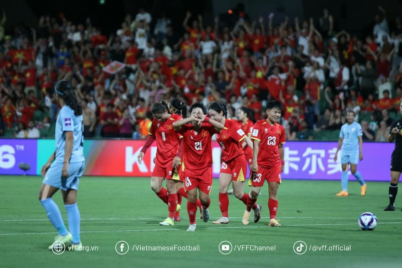 Viet Nam’s women’s national football team defeat India 2-1. (Photo: VFF)