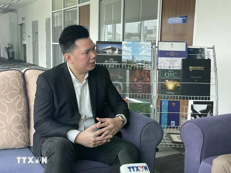 Collins Chong Yew Keat, an analyst on foreign, security, and strategic affairs at University of Malaya (UM) in an interview with the Viet Nam News Agency. Photo: VNA