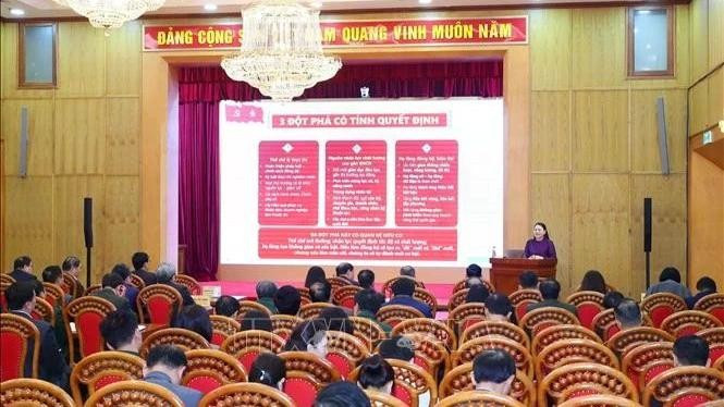 Overview of the conference at the Ha Noi site. (Photo: VNA)