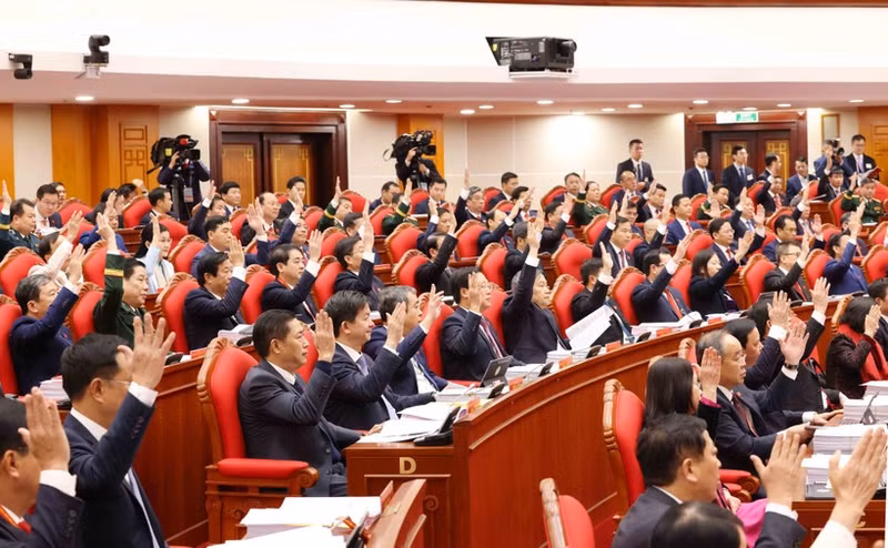 Members of the Party Central Committee attended the National Party Congress (Photo: VNA)